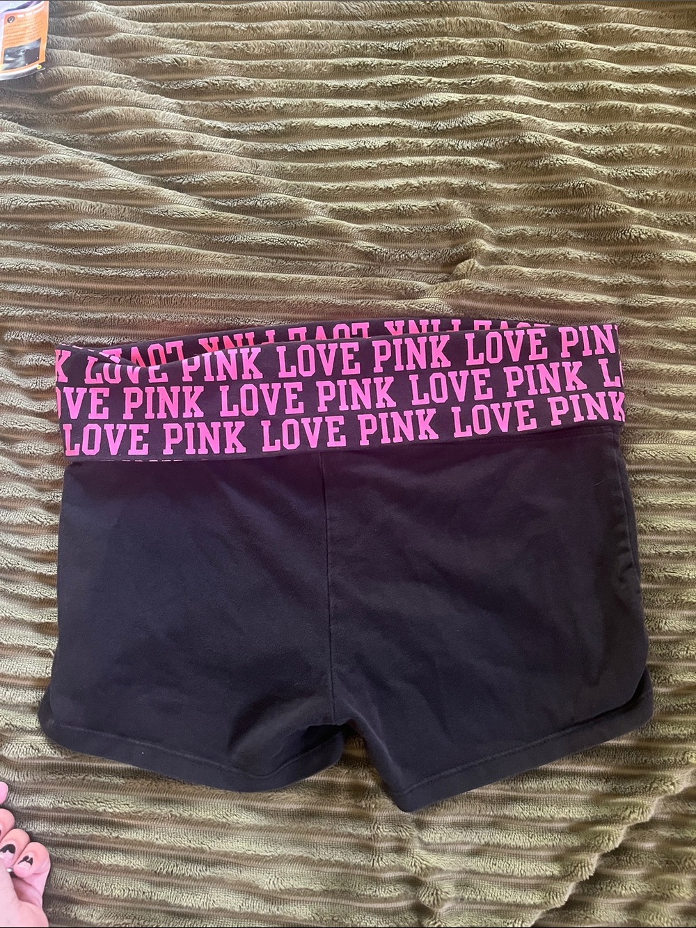 Y2K PINK Victoria Secret Bling YOGA SHORTIE SHORTS - Picture 2 of 5